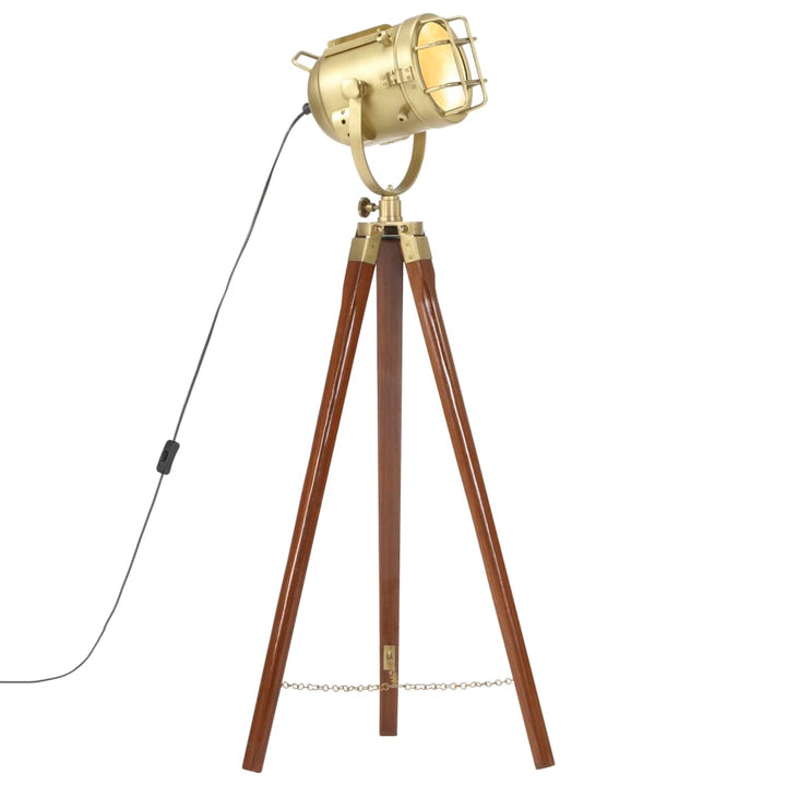 gulvlampe med trefod 97 cm massivt mangotræ
