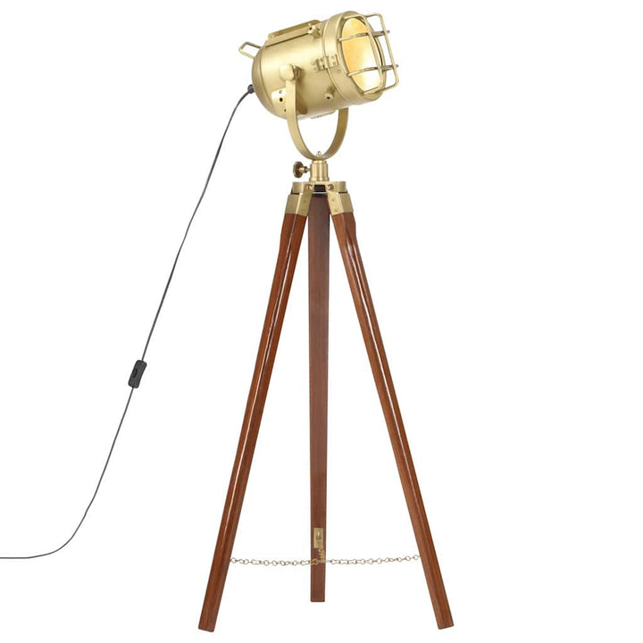gulvlampe med trefod 97 cm massivt mangotræ