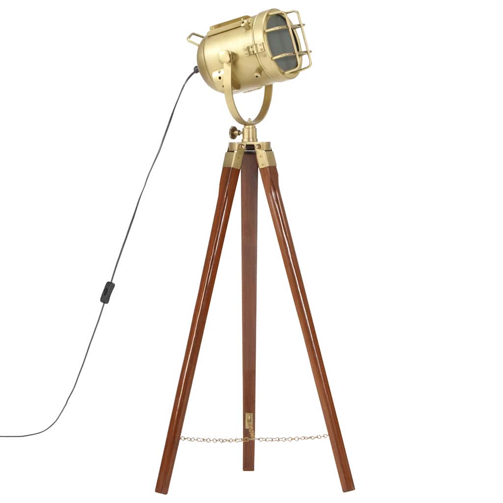 gulvlampe med trefod 97 cm massivt mangotræ