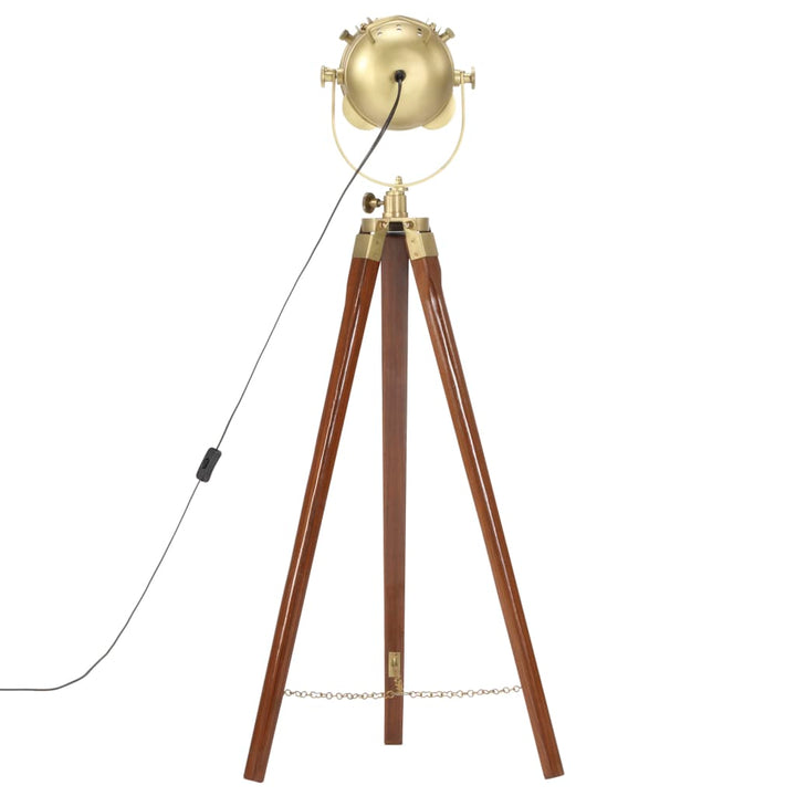 gulvlampe med trefod 97 cm massivt mangotræ