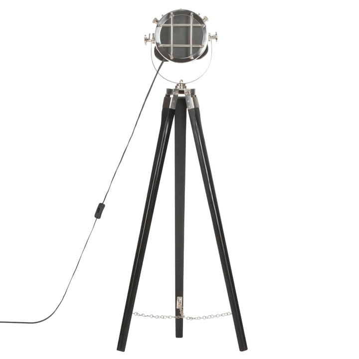 gulvlampe med trefod 97 cm massivt mangotræ sort
