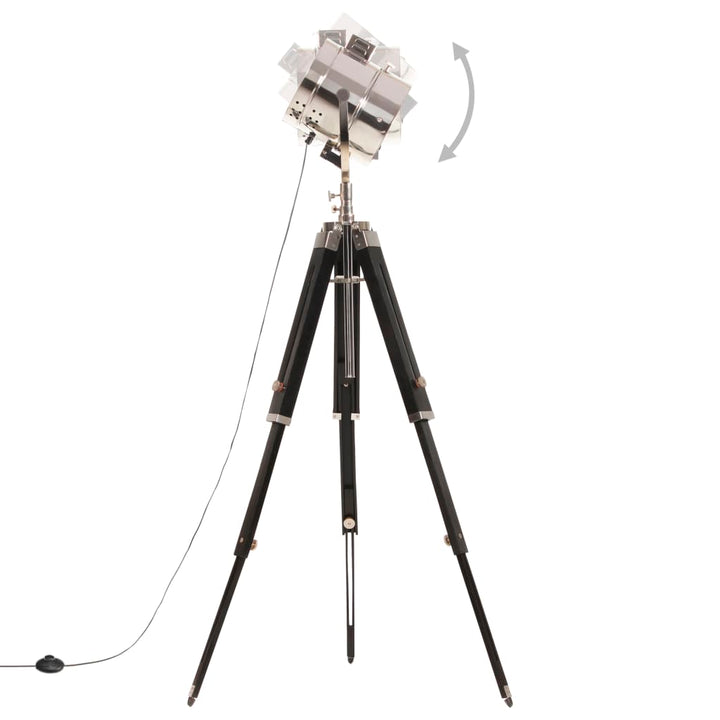 gulvlampe med trefod 165 cm massivt mangotræ