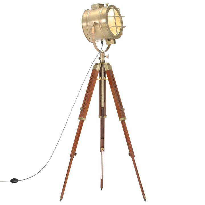 gulvlampe med trefod 165 cm massivt mangotræ
