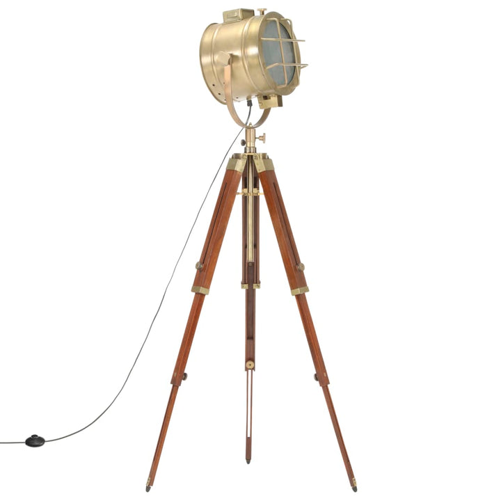 gulvlampe med trefod 165 cm massivt mangotræ