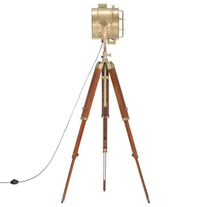gulvlampe med trefod 165 cm massivt mangotræ