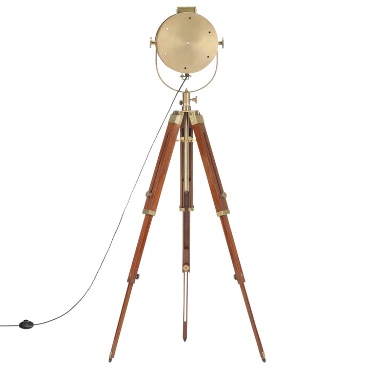 gulvlampe med trefod 165 cm massivt mangotræ
