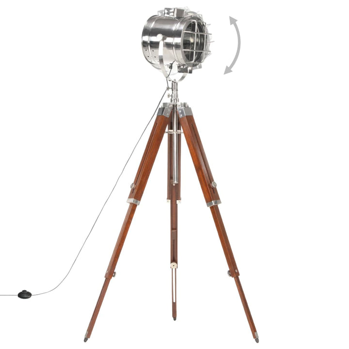 gulvlampe med trefod 165 cm massivt mangotræ