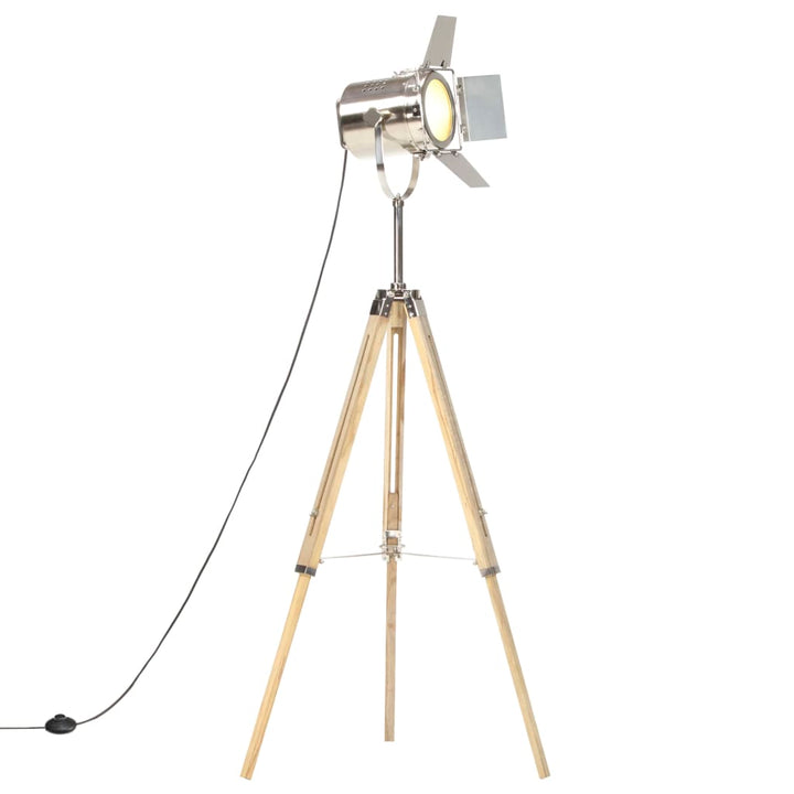 gulvlampe med trefod 140 cm massivt mangotræ