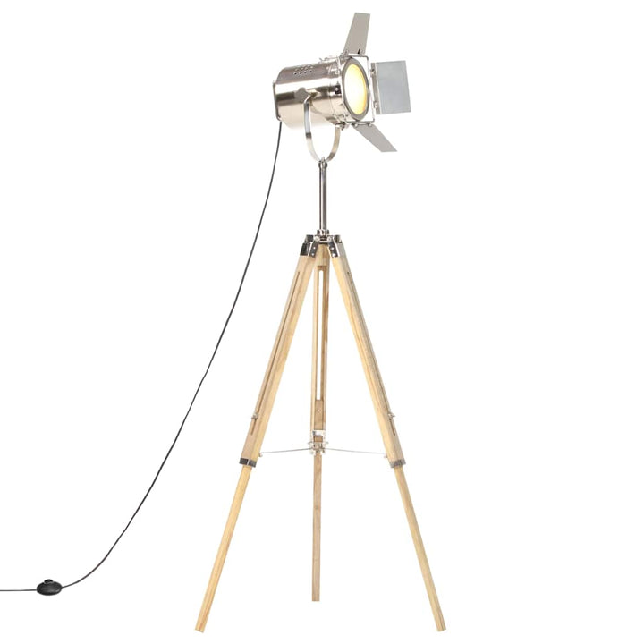 gulvlampe med trefod 140 cm massivt mangotræ
