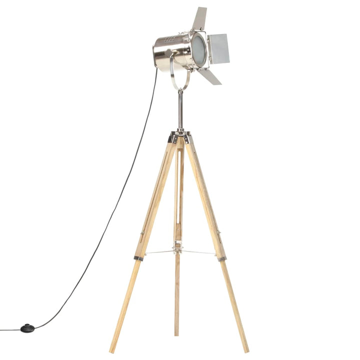 gulvlampe med trefod 140 cm massivt mangotræ