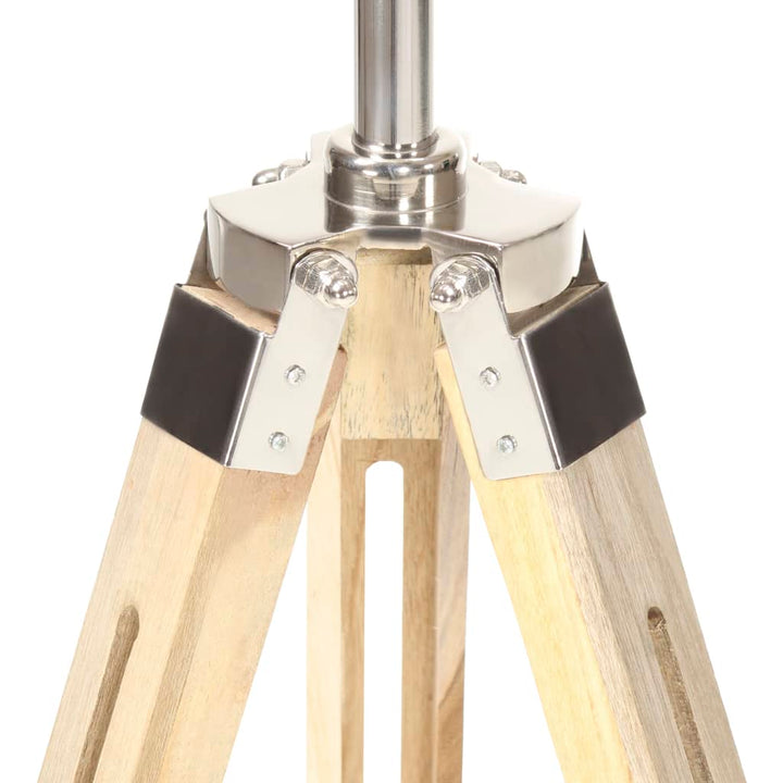 gulvlampe med trefod 140 cm massivt mangotræ