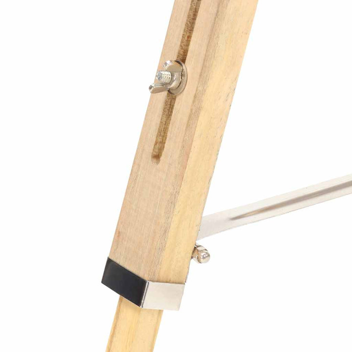 gulvlampe med trefod 140 cm massivt mangotræ
