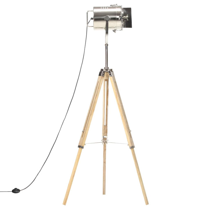 gulvlampe med trefod 140 cm massivt mangotræ