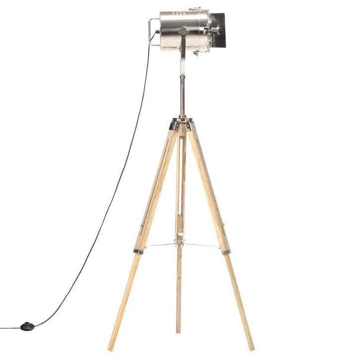gulvlampe med trefod 140 cm massivt mangotræ