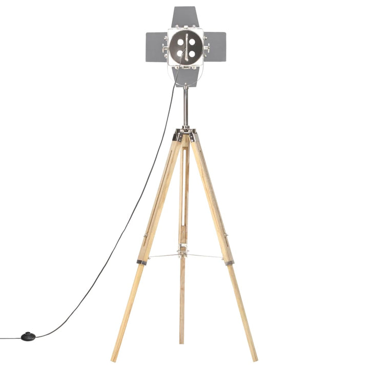 gulvlampe med trefod 140 cm massivt mangotræ
