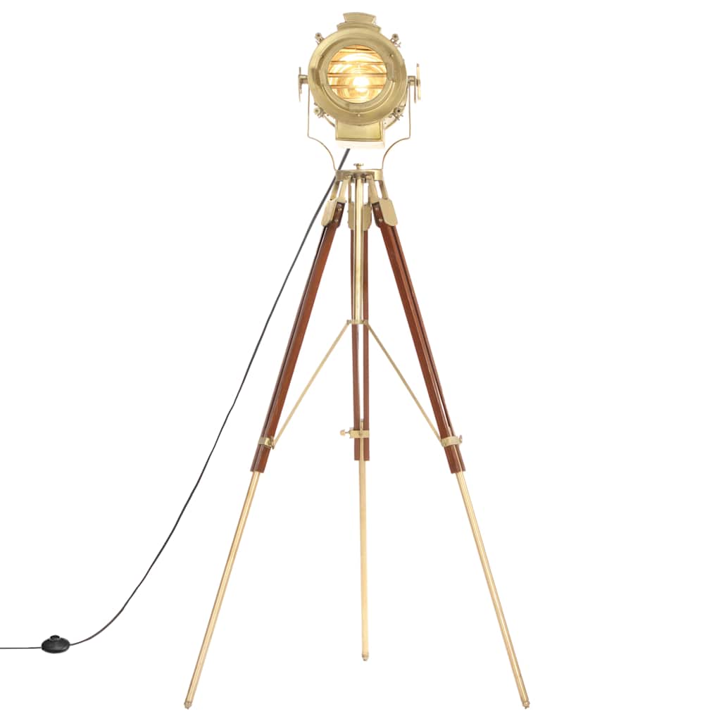gulvlampe med trefod 193 cm massivt mangotræ
