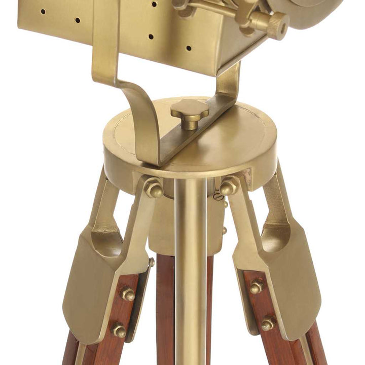 gulvlampe med trefod 193 cm massivt mangotræ