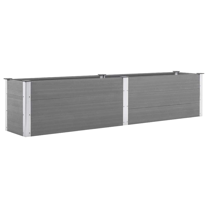 hævet plantekasse 250x50x54 cm WPC grå