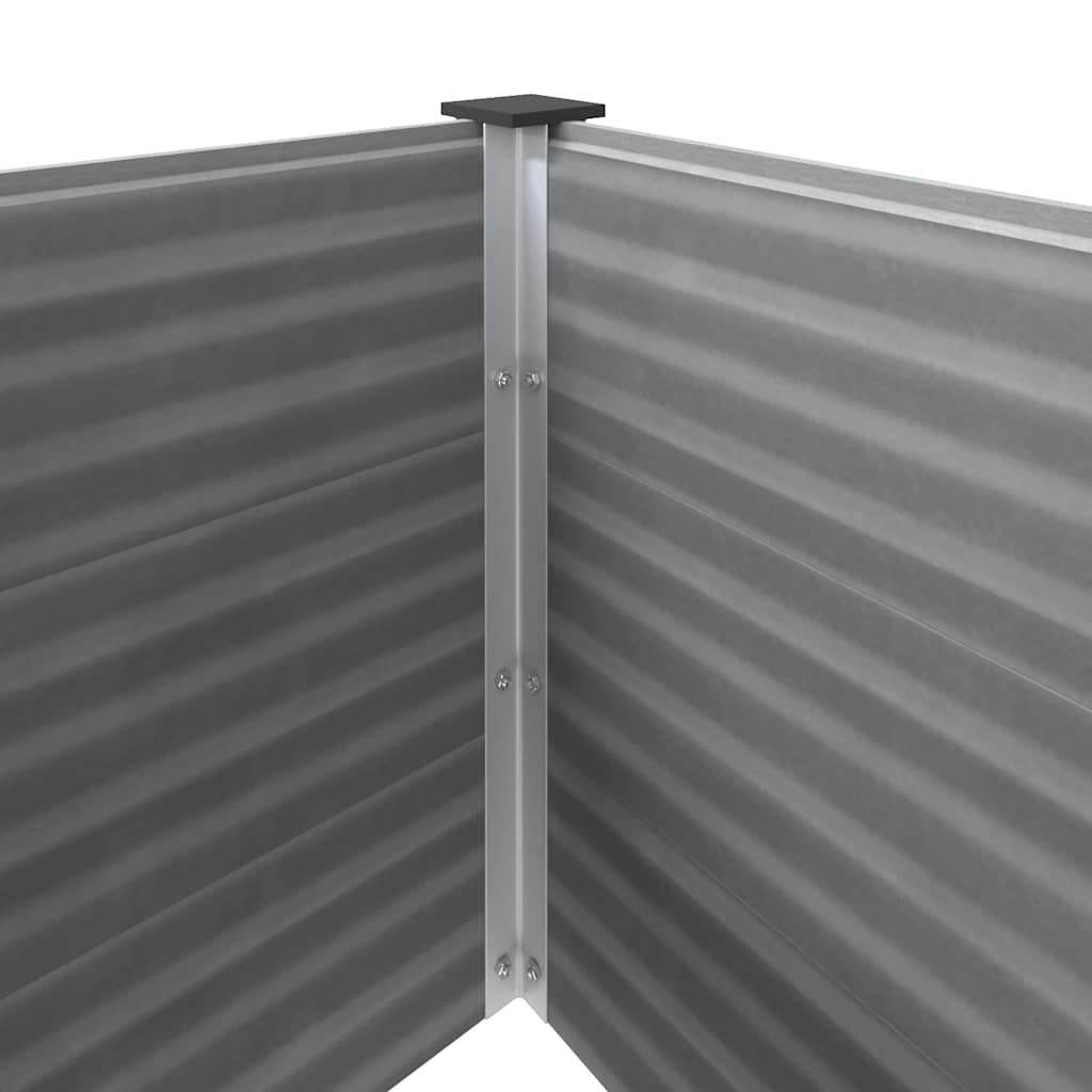 hævet plantekasse 250x50x91 cm WPC grå
