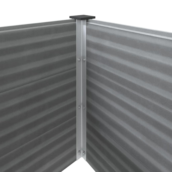 hævet plantekasse 250x50x91 cm WPC grå
