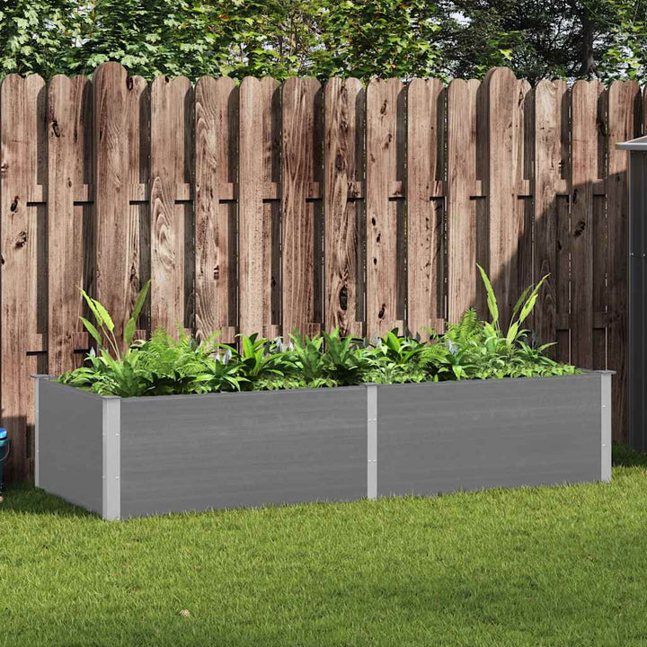 hævet plantekasse 250x100x54 cm WPC grå