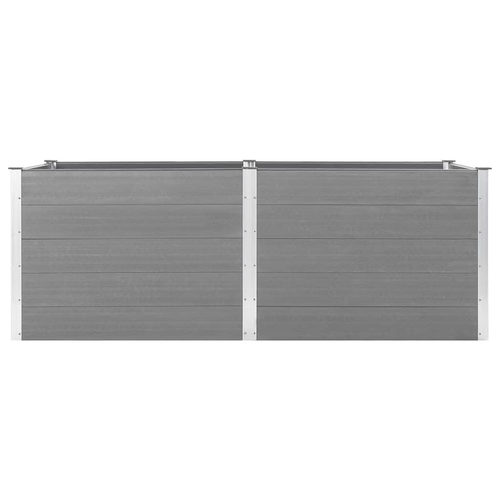forhøjet plantekasse 250x100x91 cm WPC grå