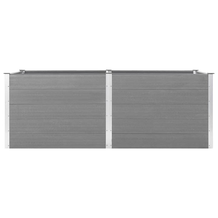 forhøjet plantekasse 250x100x91 cm WPC grå
