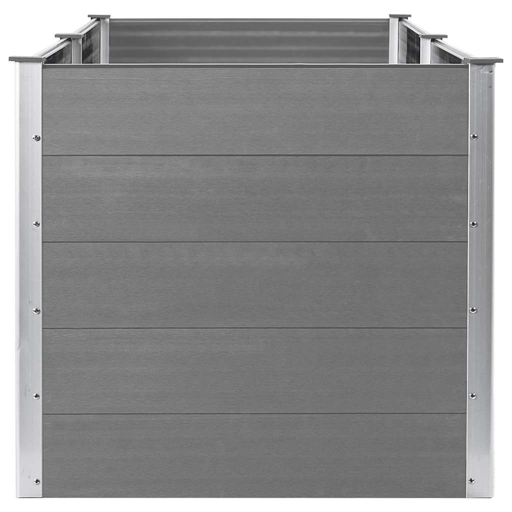 forhøjet plantekasse 250x100x91 cm WPC grå