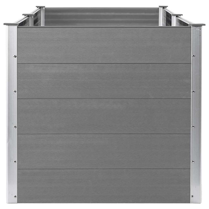 forhøjet plantekasse 250x100x91 cm WPC grå