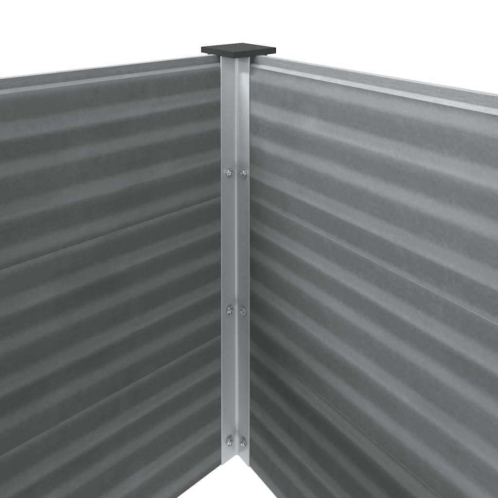 forhøjet plantekasse 250x100x91 cm WPC grå