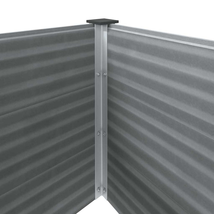 forhøjet plantekasse 250x100x91 cm WPC grå