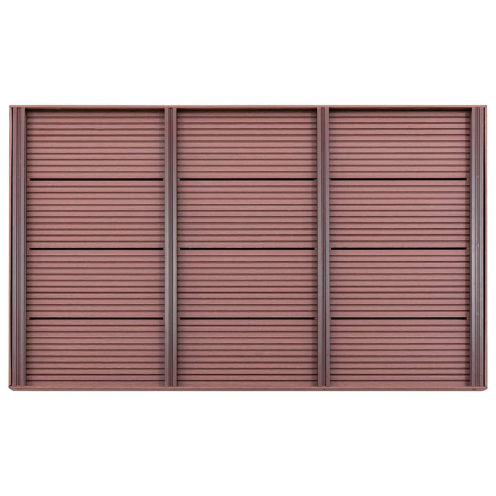 gulvelement til soldrevet bruser 101 x 63 x 5,5 cm WPC brun