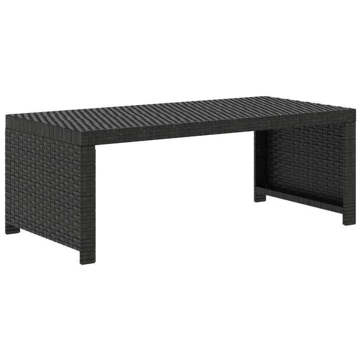 haveloungesæt 5 dele med hynder polyrattan sort