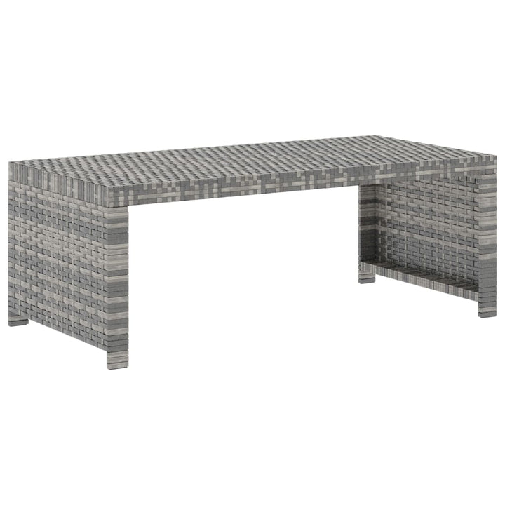 haveloungesæt 5 dele med hynder polyrattan grå