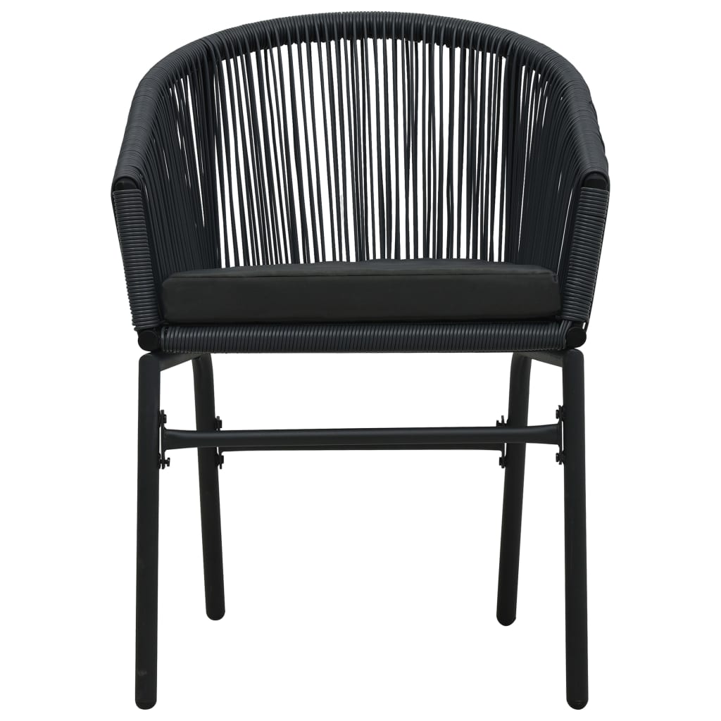 havestole 2 stk. PVC rattan sort