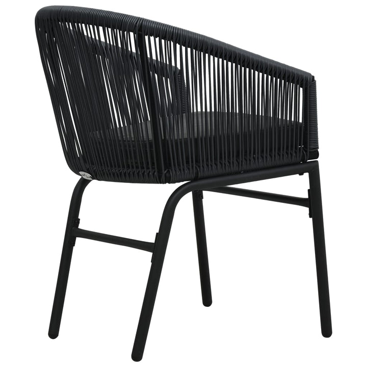 havestole 2 stk. PVC rattan sort