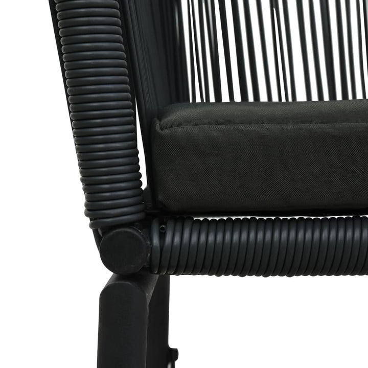 havestole 2 stk. PVC rattan sort