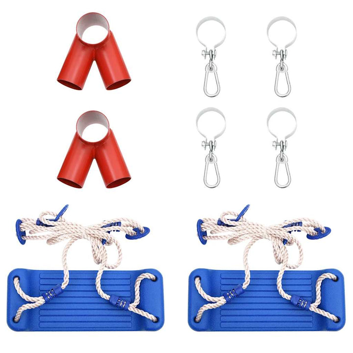 gynger med reb 2 stk. 38x16 cm polyethylen blå