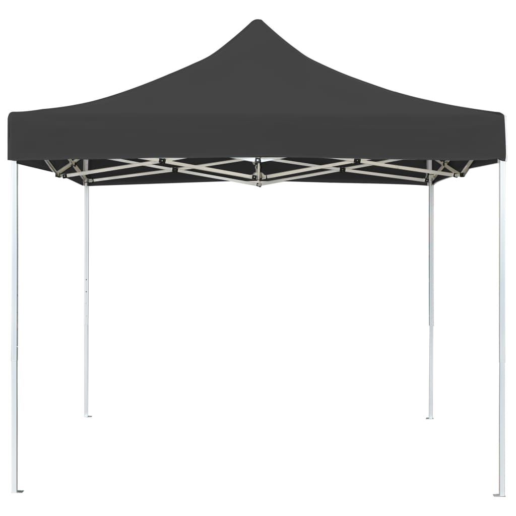 foldbart festtelt aluminium 2 x 2 m antracitgrå