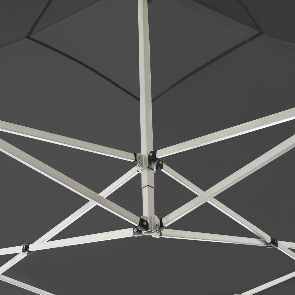foldbart festtelt aluminium 2 x 2 m antracitgrå