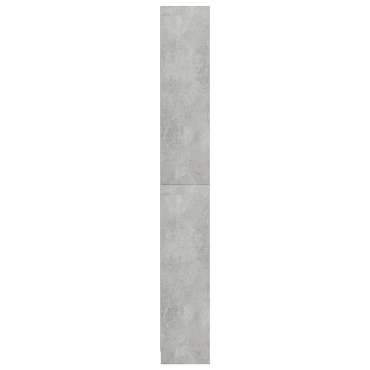 bogreol med 5 hylder 80x24x175 cm konstrueret træ betongrå
