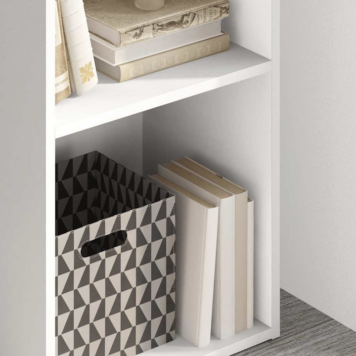 bogreol med 2 hylder 40x30x76,5 cm konstrueret træ hvid