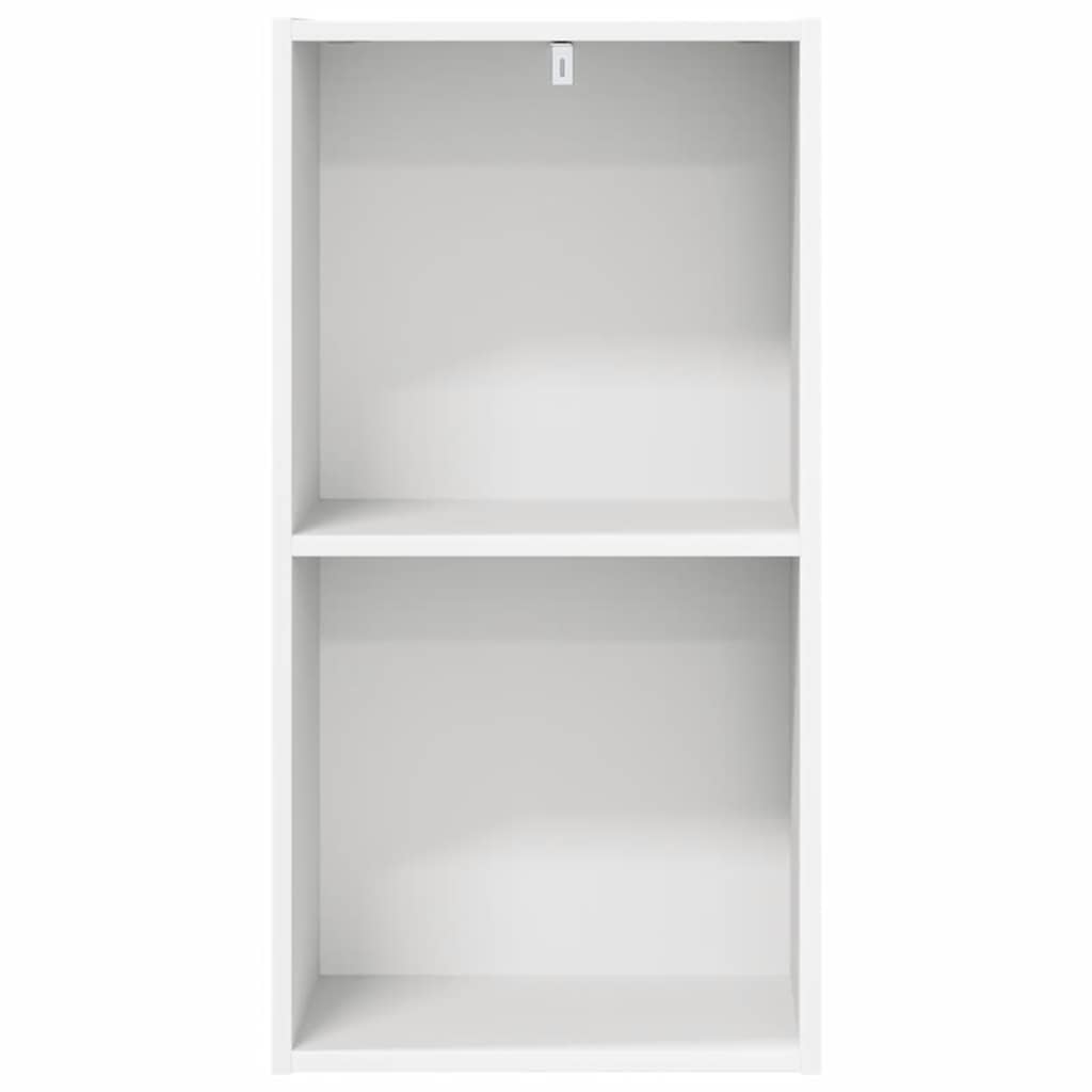 bogreol med 2 hylder 40x30x76,5 cm konstrueret træ hvid