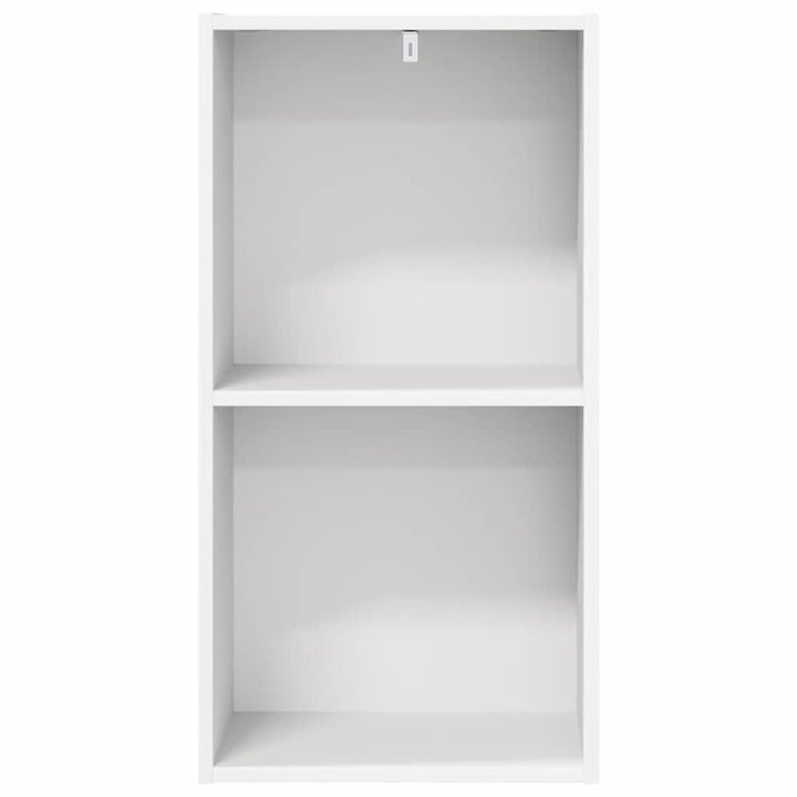 bogreol med 2 hylder 40x30x76,5 cm konstrueret træ hvid