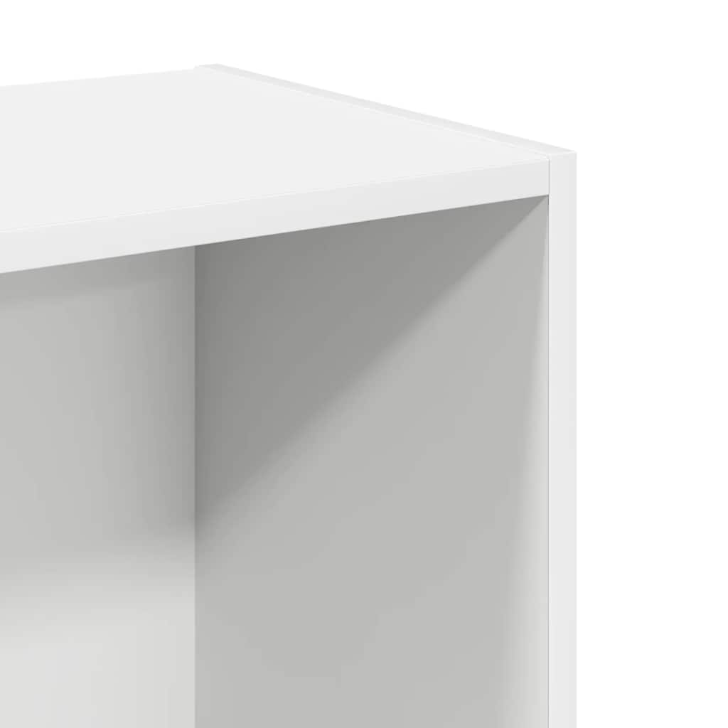 bogreol med 2 hylder 40x30x76,5 cm konstrueret træ hvid