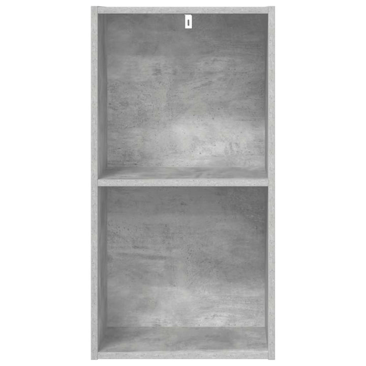 bogreol med 2 hylder 40x30x76,5 cm konstrueret træ betongrå