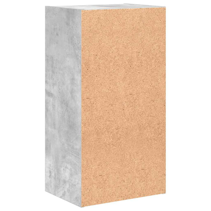 bogreol med 2 hylder 40x30x76,5 cm konstrueret træ betongrå