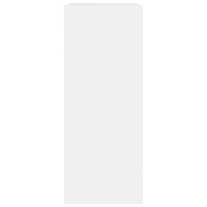 bogreol med 2 hylder 60x30x76,5 cm konstrueret træ hvid