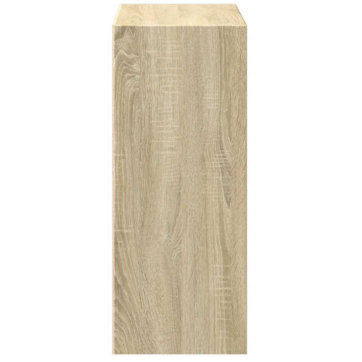 bogreol med 2 hylder 60x30x76,5 cm konstrueret træ sonoma-eg