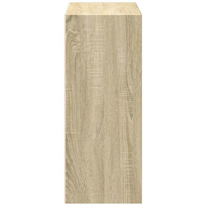 bogreol med 2 hylder 60x30x76,5 cm konstrueret træ sonoma-eg